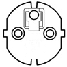 法国NF C61-303 插针直径4.8mm 插针外露长度19mm 附带直径4.8mm接地孔 16A插头 蓝月亮精选料免费大全